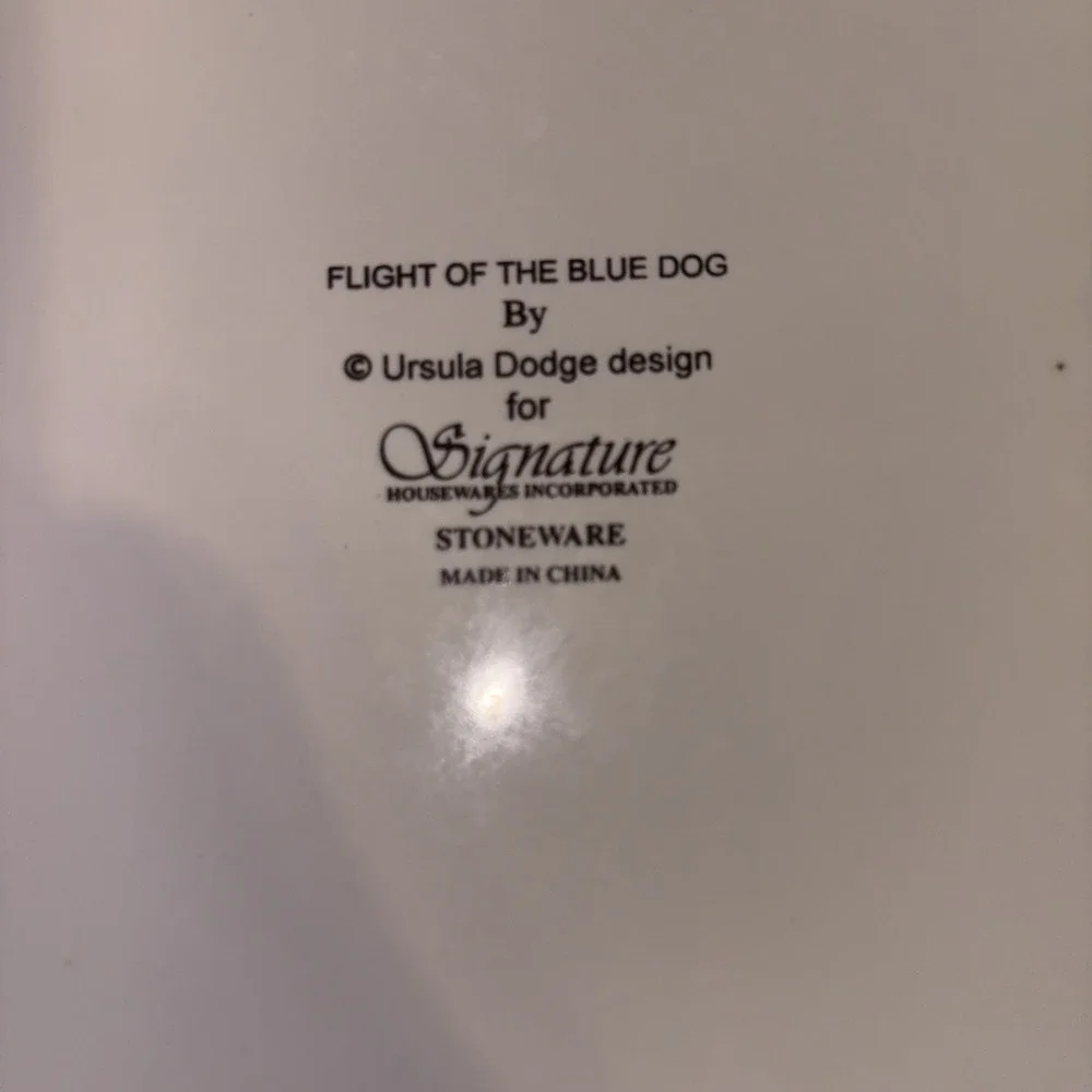 Ursula Dodge Flight of the Blue Dog Bowl for Signature 9.75